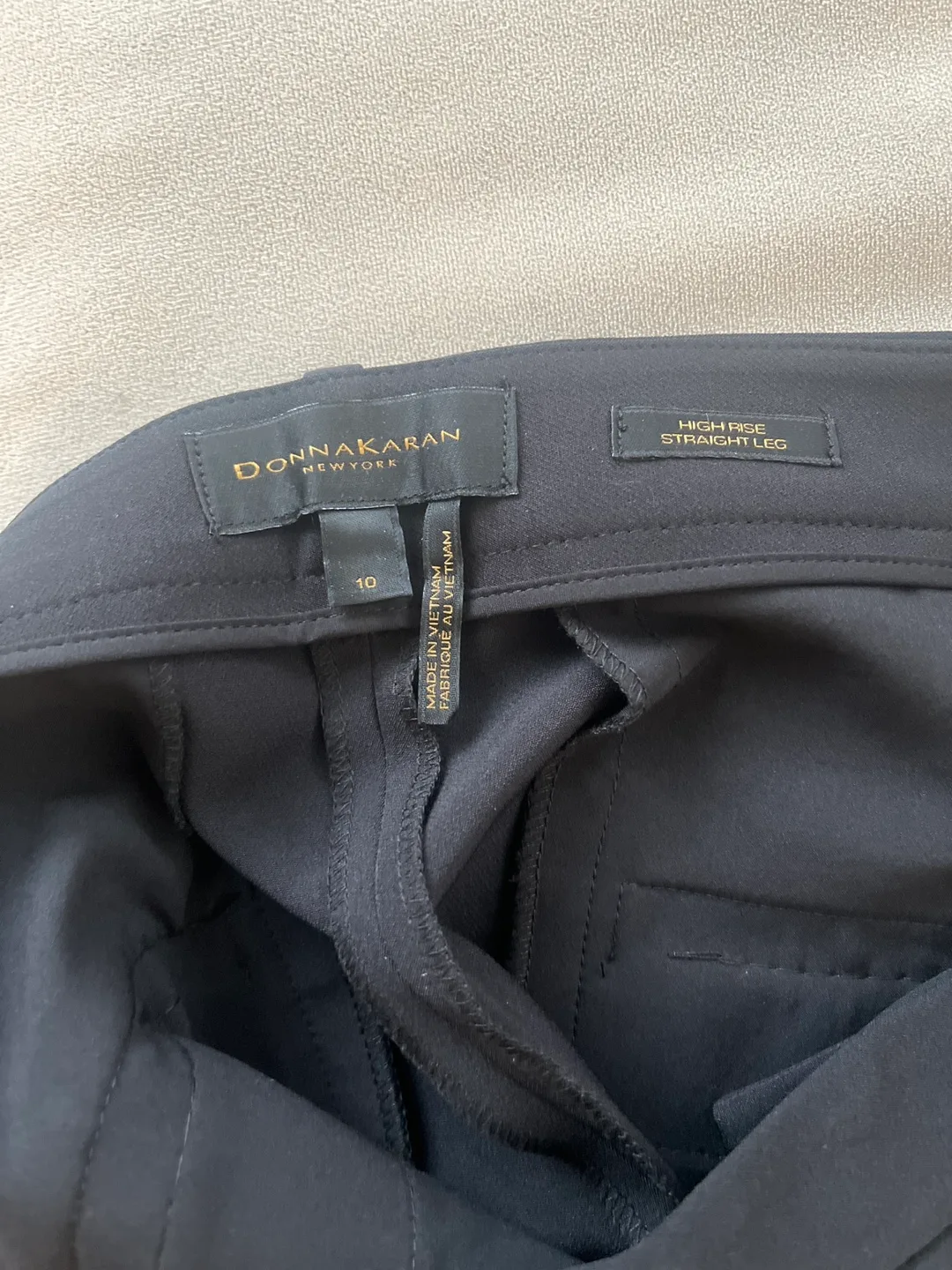 Donna Karan New York Black Straight Leg Pants image indicator(4)