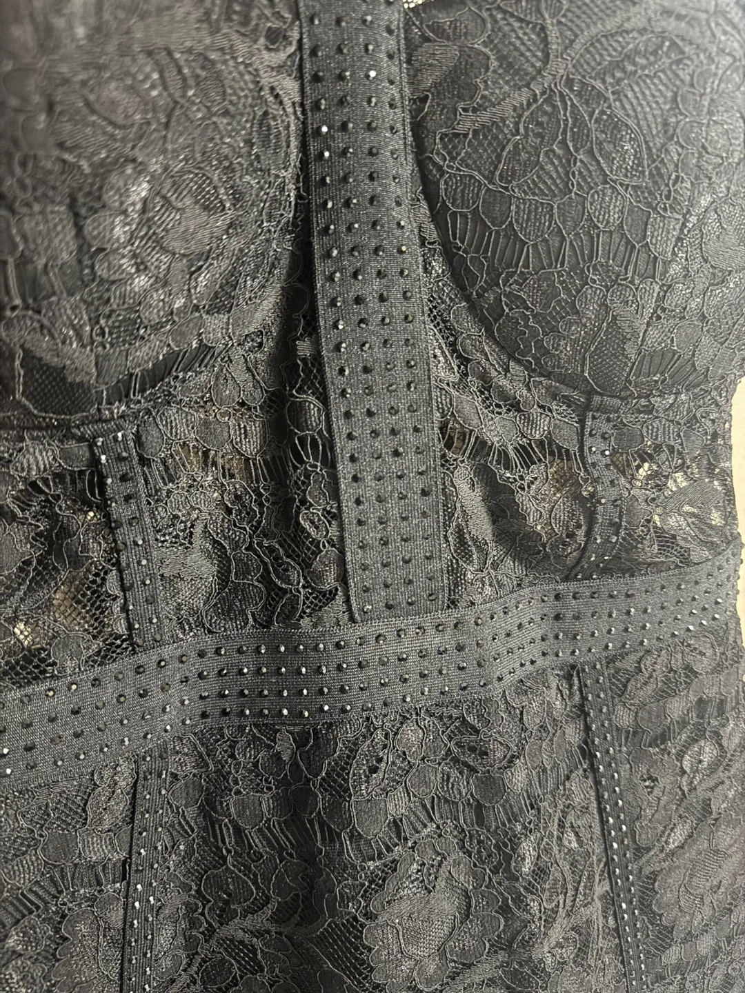 Black Lace Halter Dress image indicator(3)