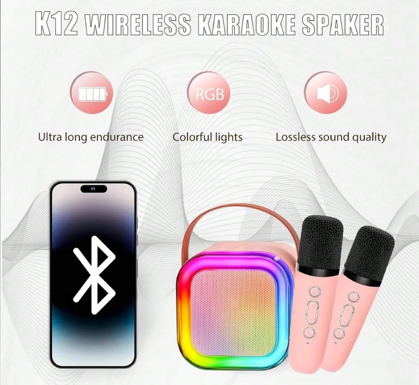 Wireless Karaoke Speaker with Two Microphones image indicator(5)
