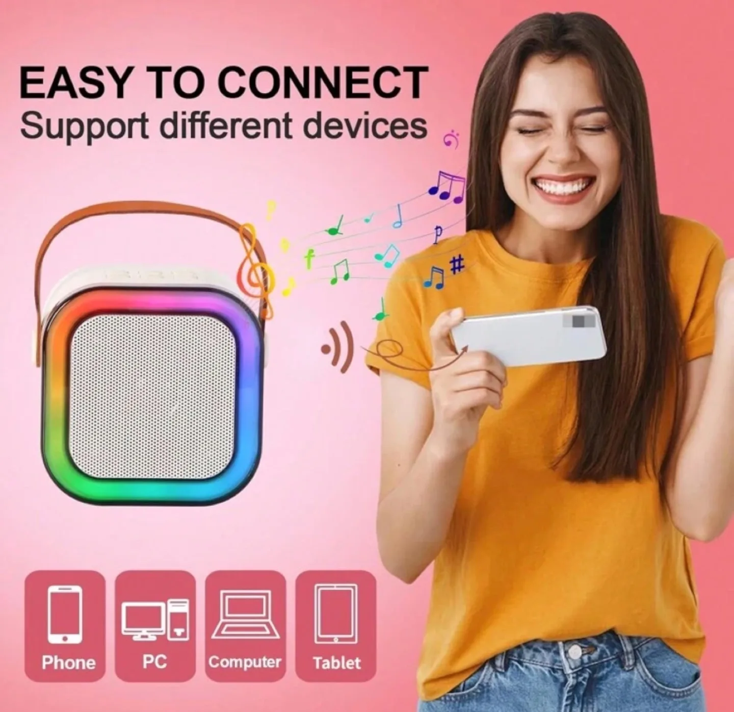 Wireless Karaoke Speaker with Two Microphones image indicator(6)