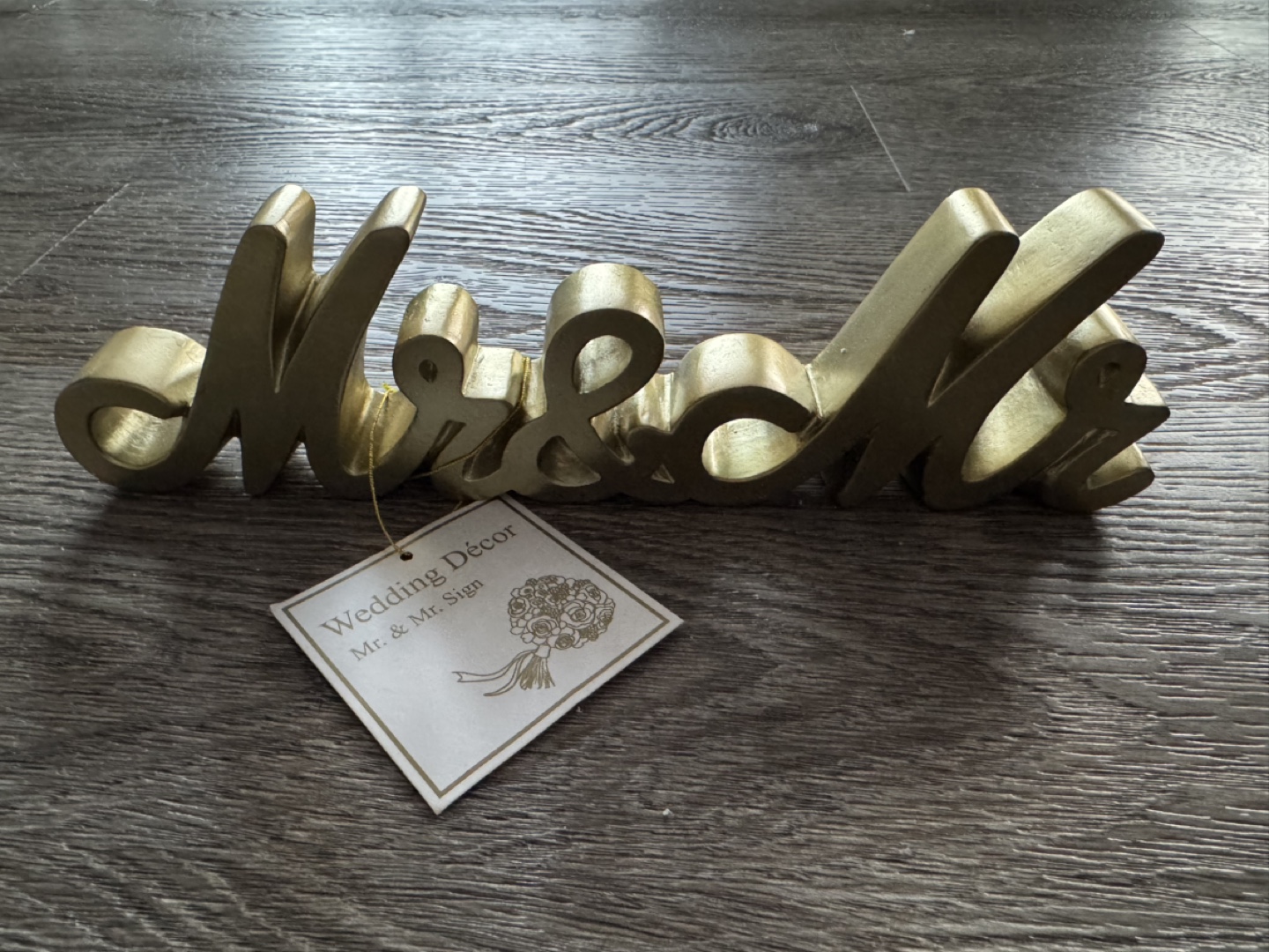 New Mr & Mr Wedding Table Decor Sign - photo 3