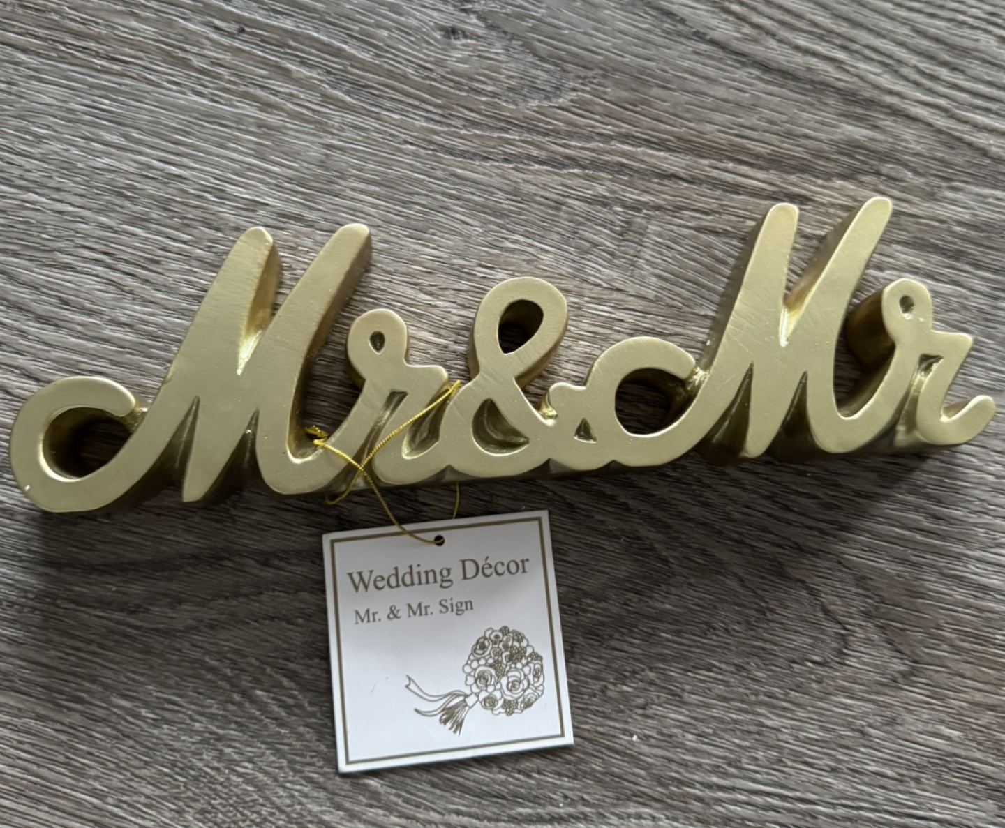 New Mr & Mr Wedding Table Decor Sign