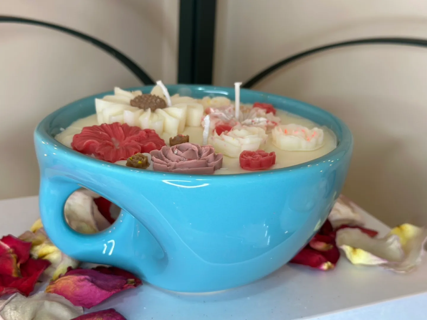 Floral soy wax Candle image indicator(2)