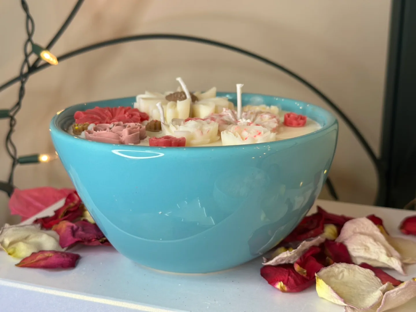 Floral soy wax Candle image indicator(3)