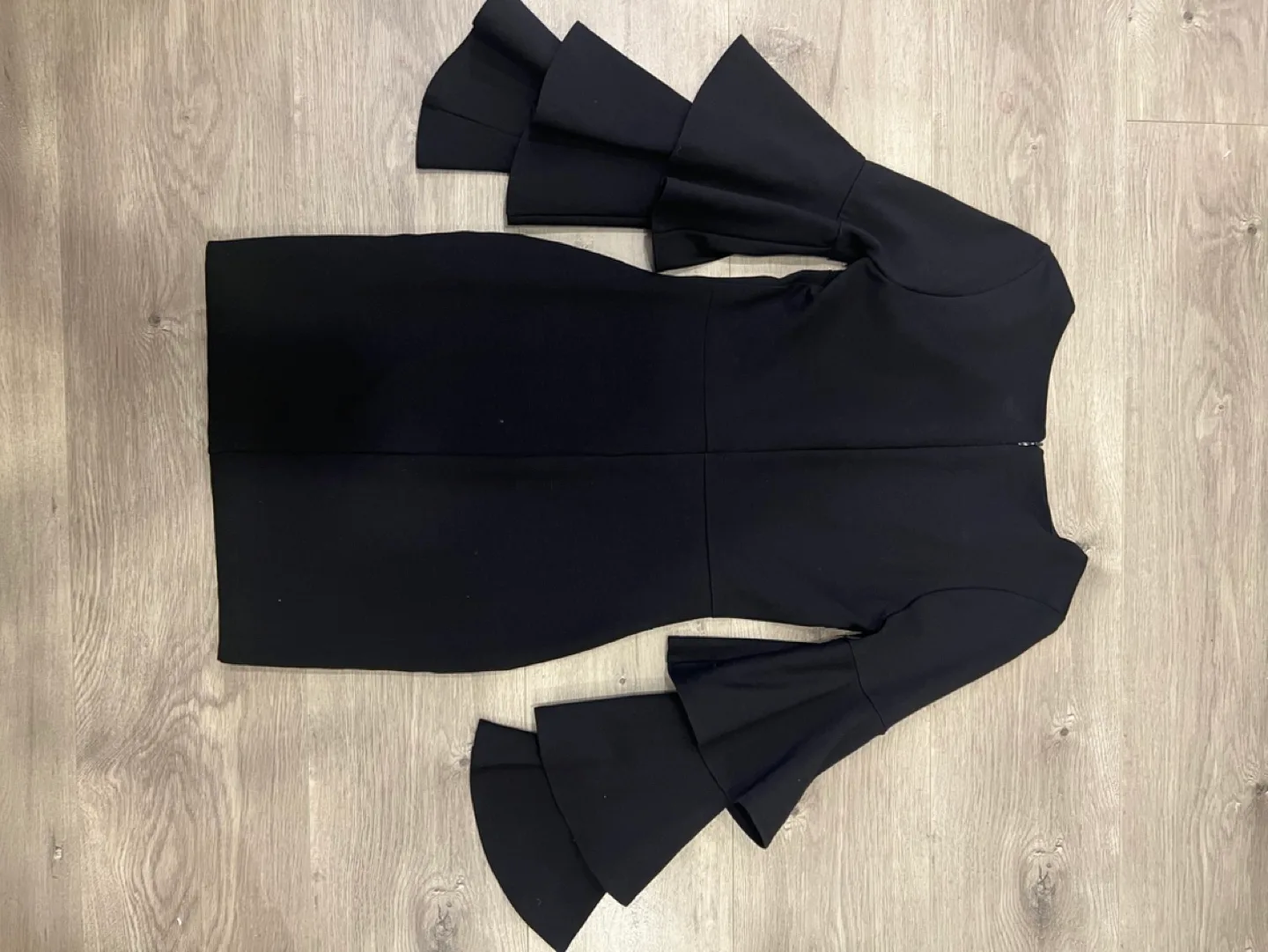 Festive Black Ruffled Sleeve Dress Just Me S / Small image indicator(5)