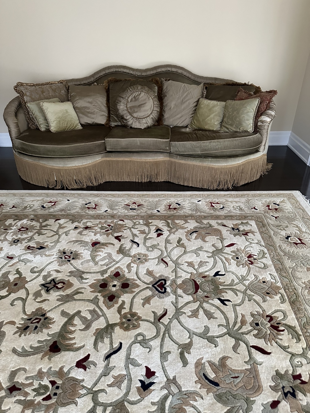 Large wool family room rug