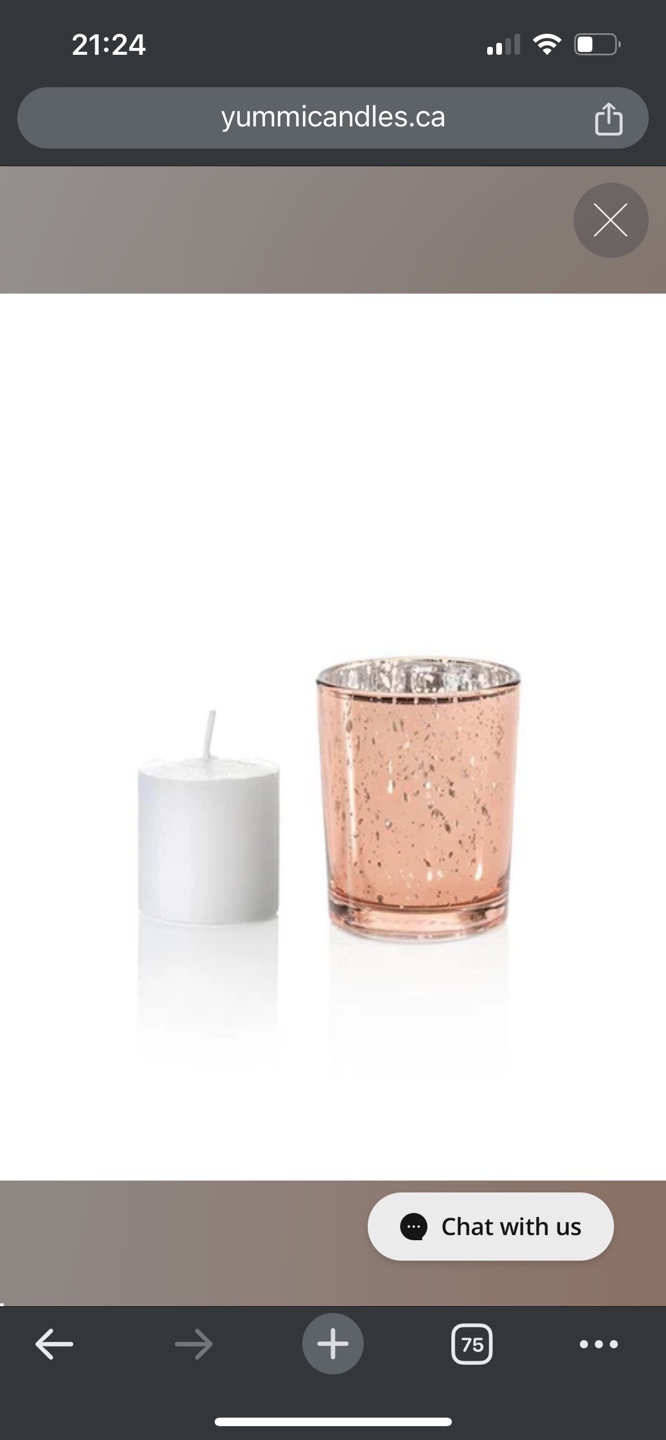 rose gold votive candle holders (YUMMI)
