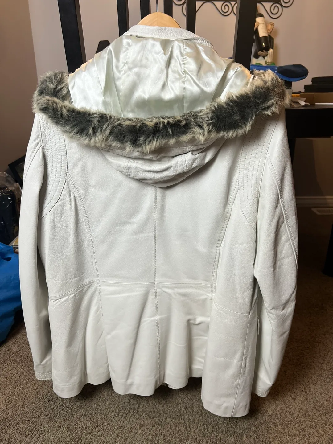 Danier Leather Jacket with Faux Fur Hood image indicator(4)