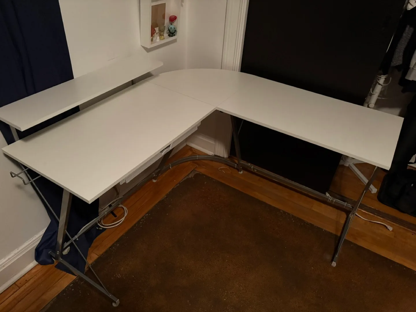 FREE WORK DESK!!! Corner Desk with Shelf for Sale thumbnail