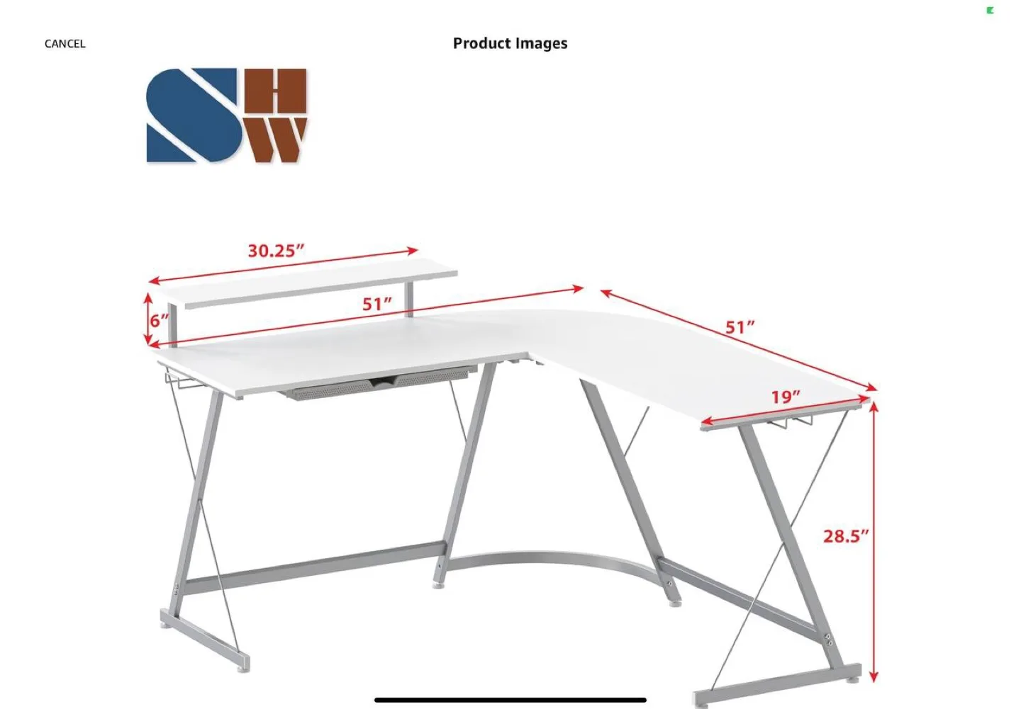 FREE WORK DESK!!! Corner Desk with Shelf for Sale image indicator(7)