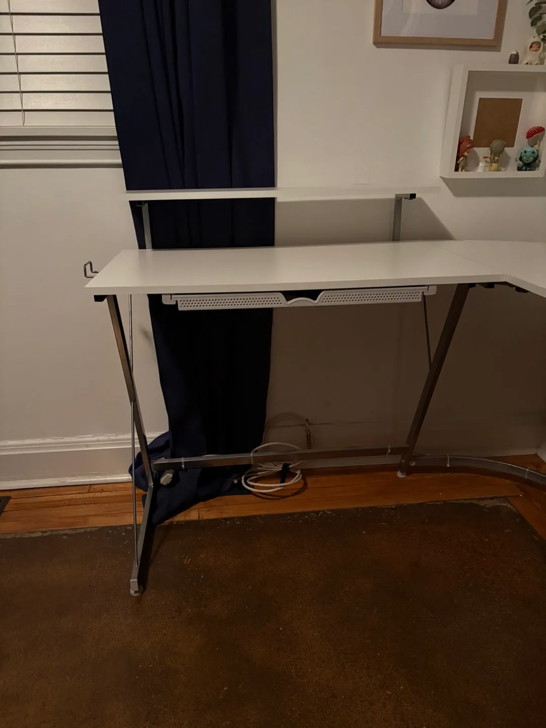 FREE WORK DESK!!! Corner Desk with Shelf for Sale image indicator(2)