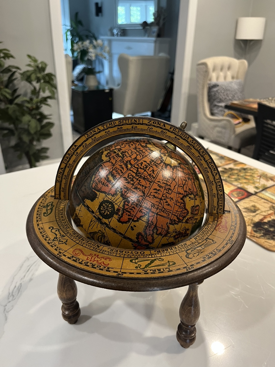 Vintage Antique Globe