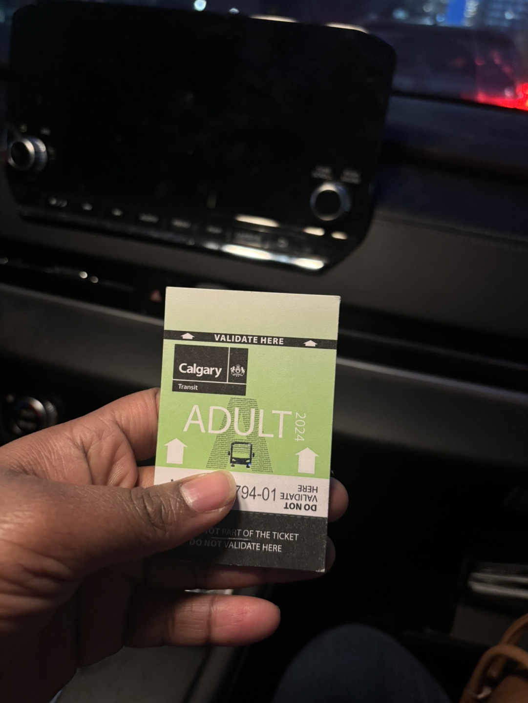 Calgary Transit Adult Ticket
