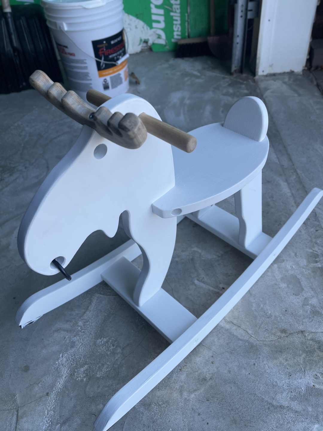 Wooden Rocking Moose & High Chair Set - photo 5