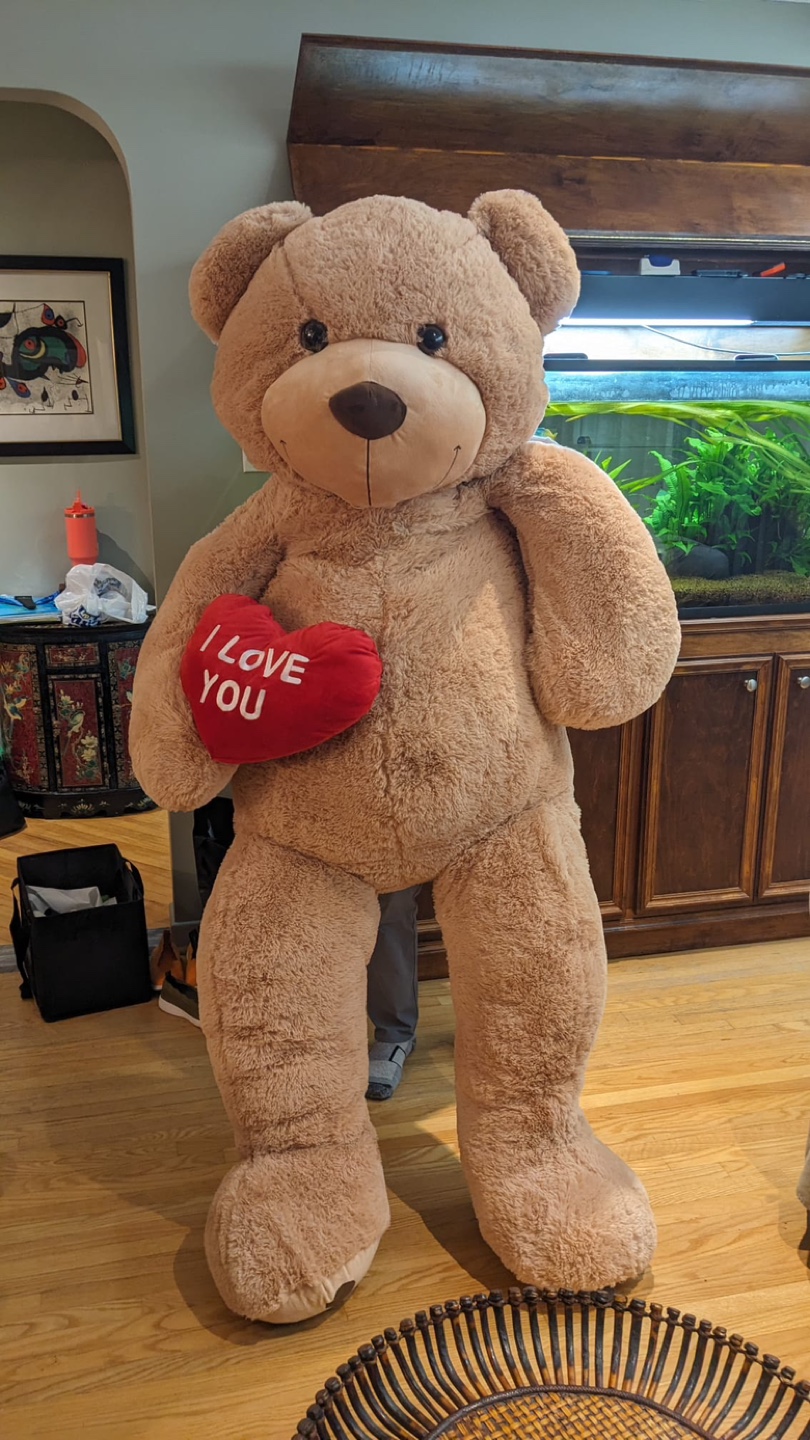 Giant Plush Teddy Bear - I Love You heart - photo 4