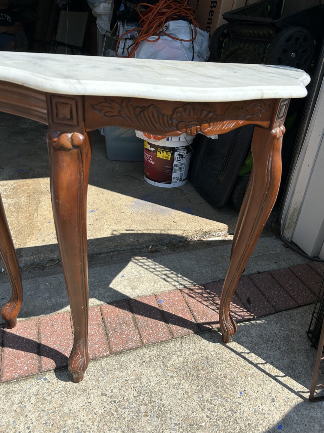 Marble Top Console Table