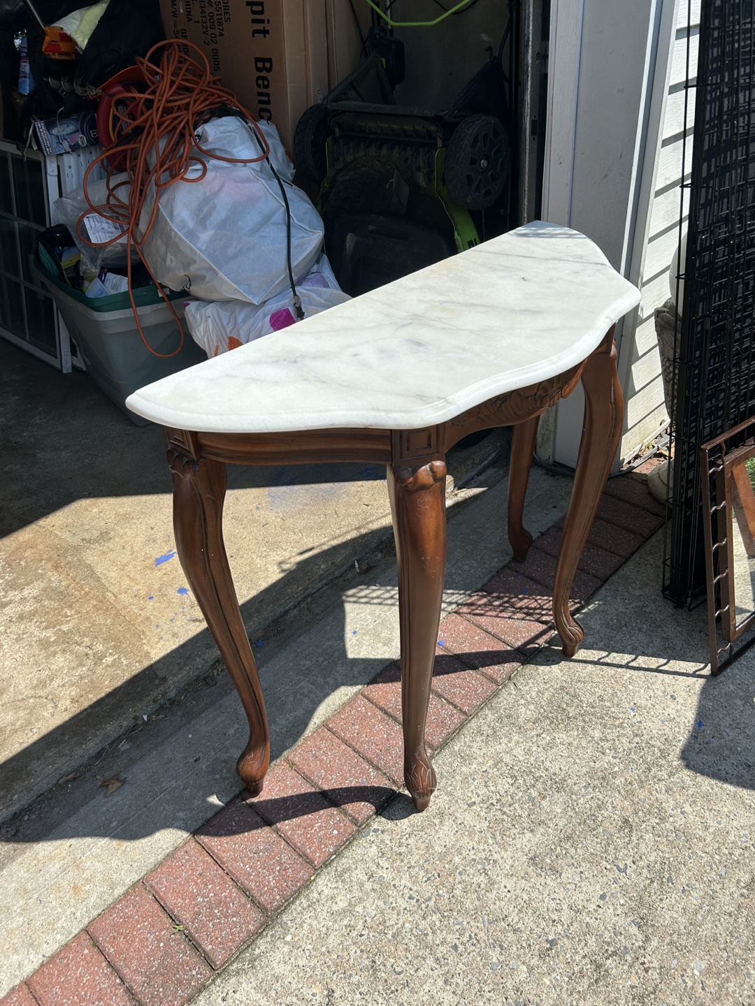Marble Top Console Table - photo 2