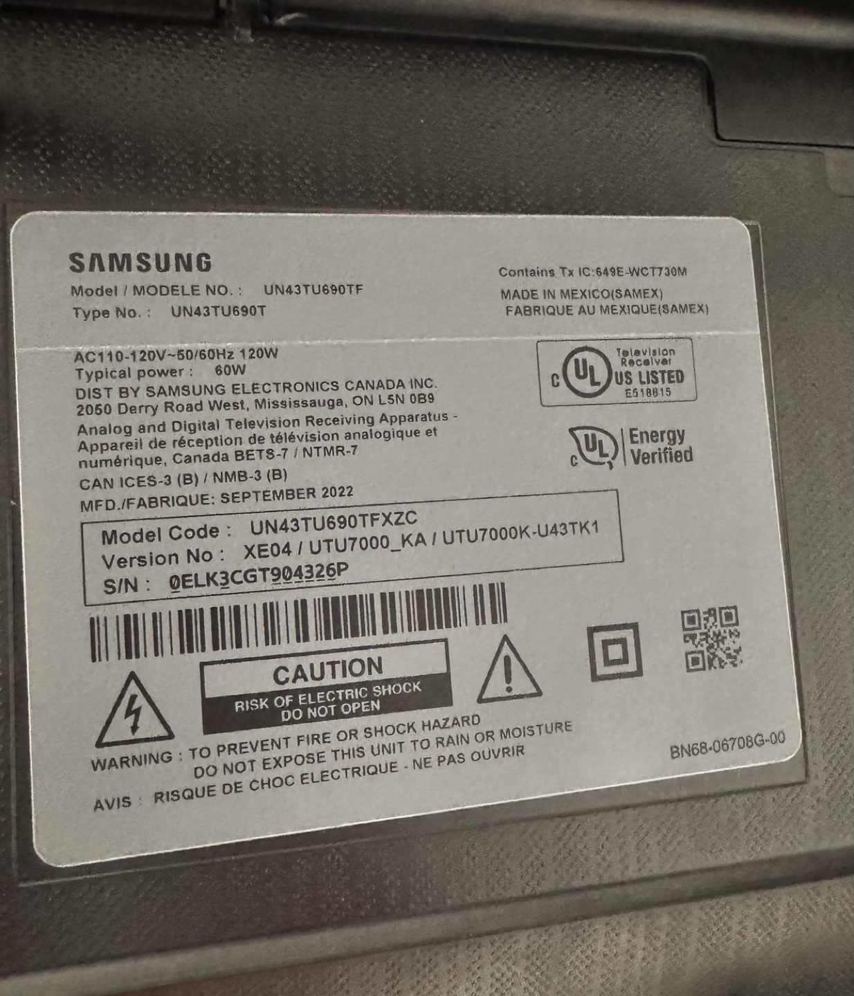 Samsung 43 inch Crystal UHD smart TV - photo 2