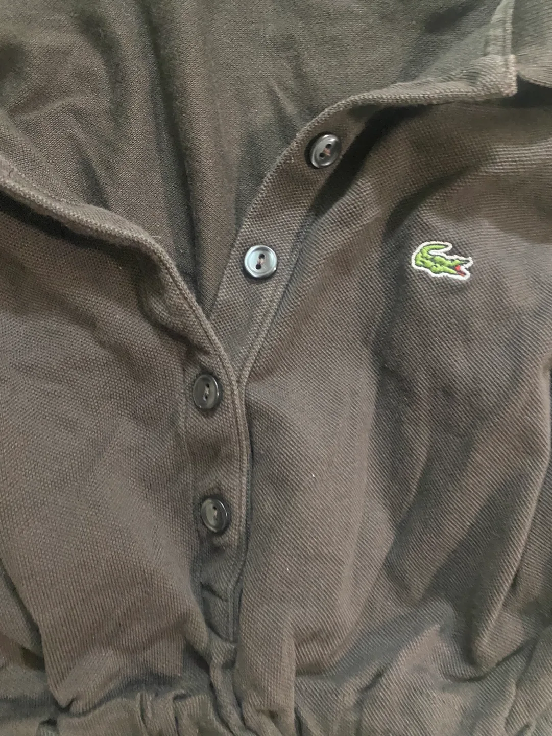 Lacoste Brown Cropped Long Sleeve Jumper image indicator(5)