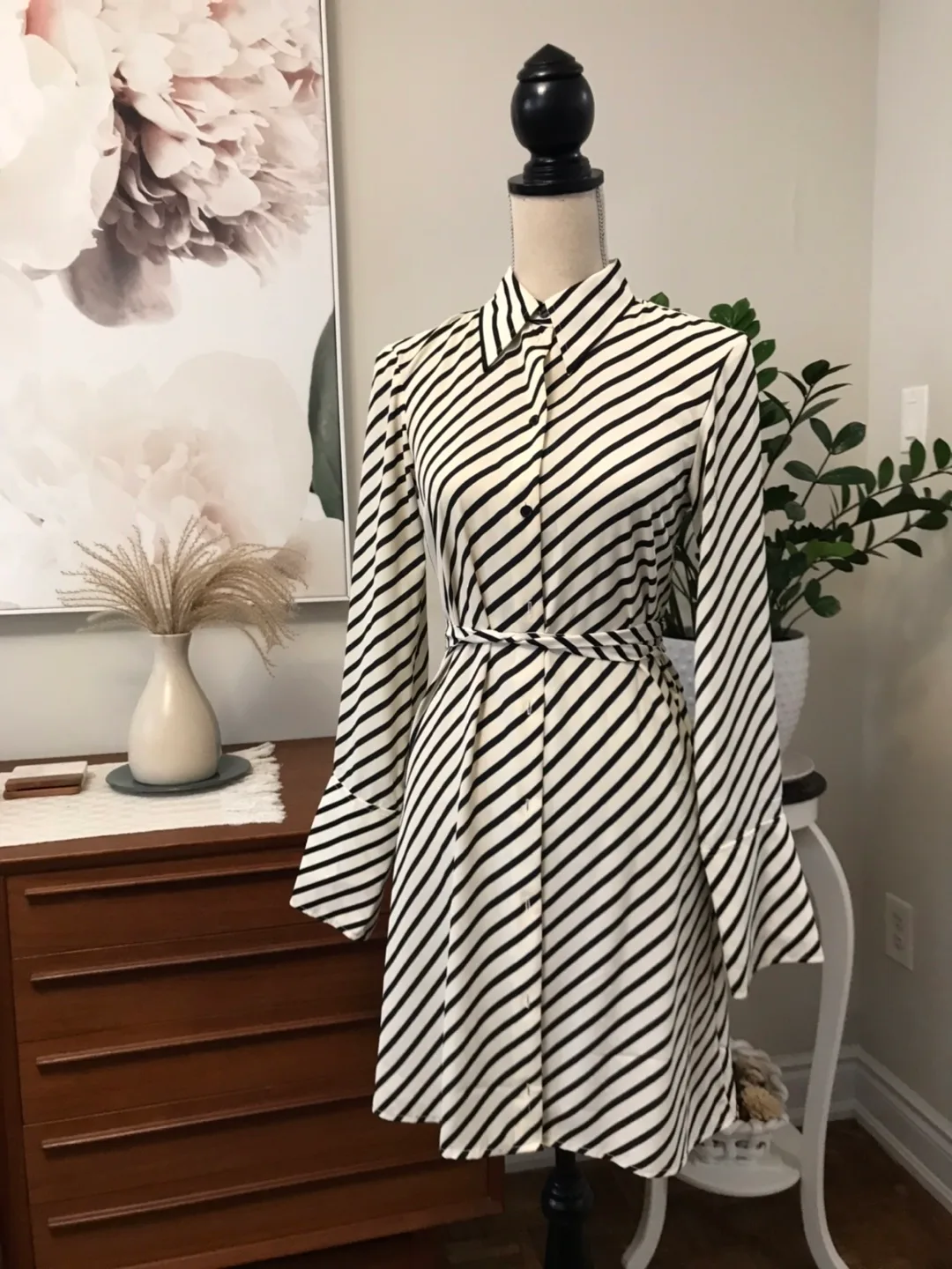 Striped Button Up Dress image indicator(2)