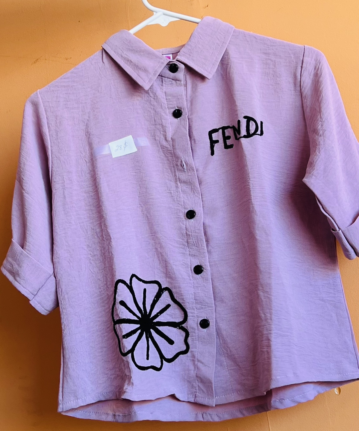 Purple Fendi Button-Up Shirt