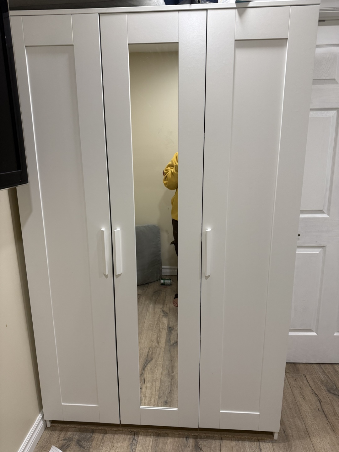 White Wardrobe with Mirror from IKEA