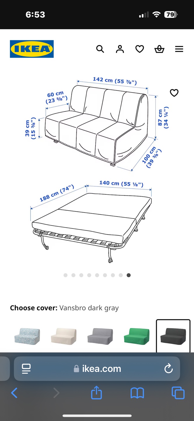 IKEA LYCKSELE LÖVÅS futon - photo 3