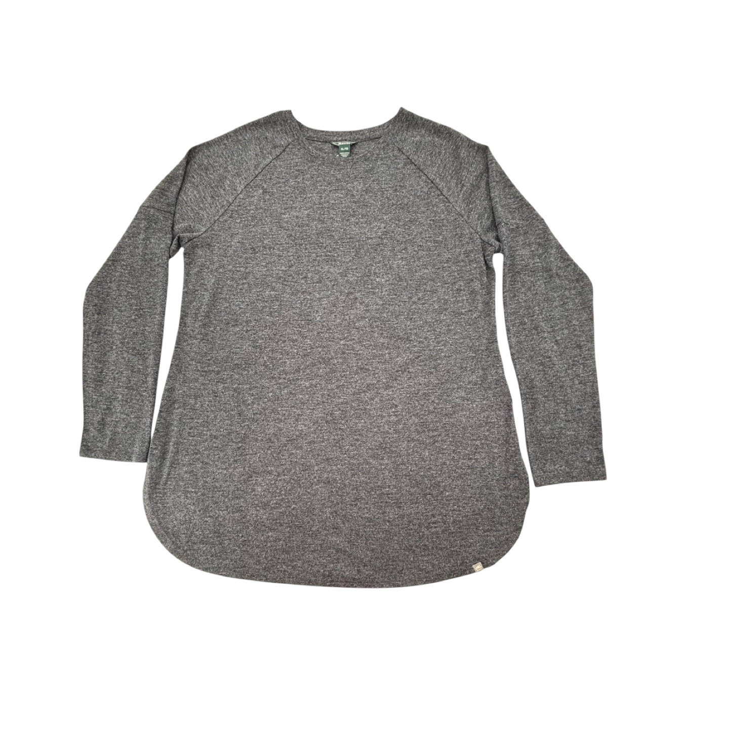 ROOTS WOMEN'S GREY JULIE LONG SLEEVES ROUND NECK TOP in XL