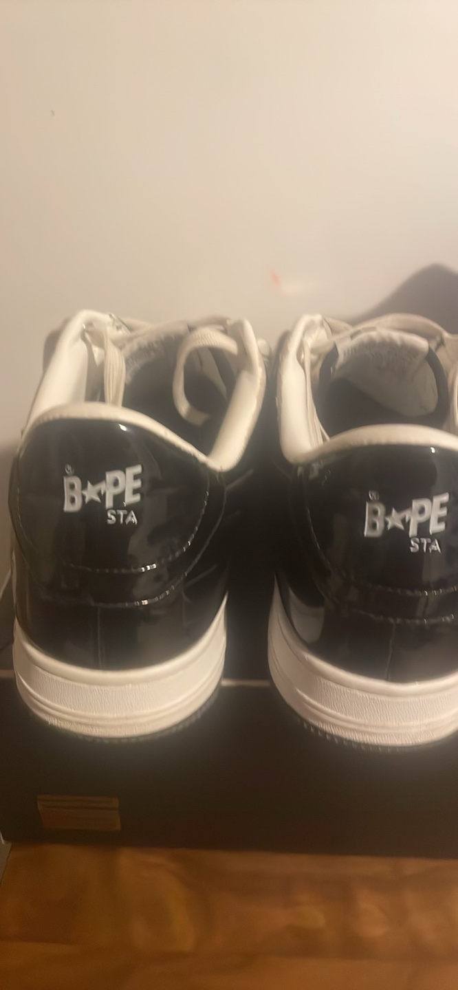 BAPE STA Low Black Patent Leather Sneakers - photo 2