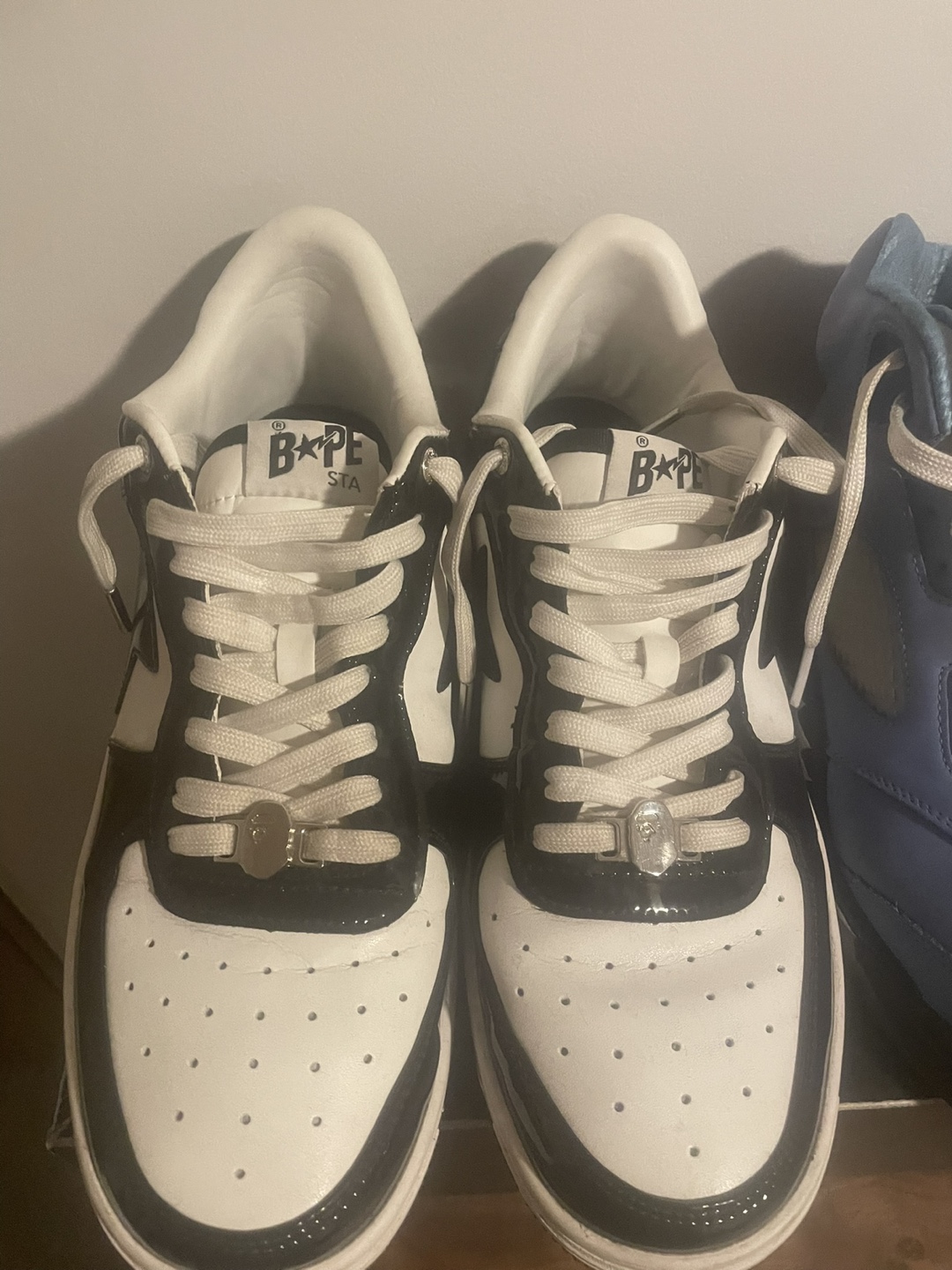 BAPE STA Low Black Patent Leather Sneakers