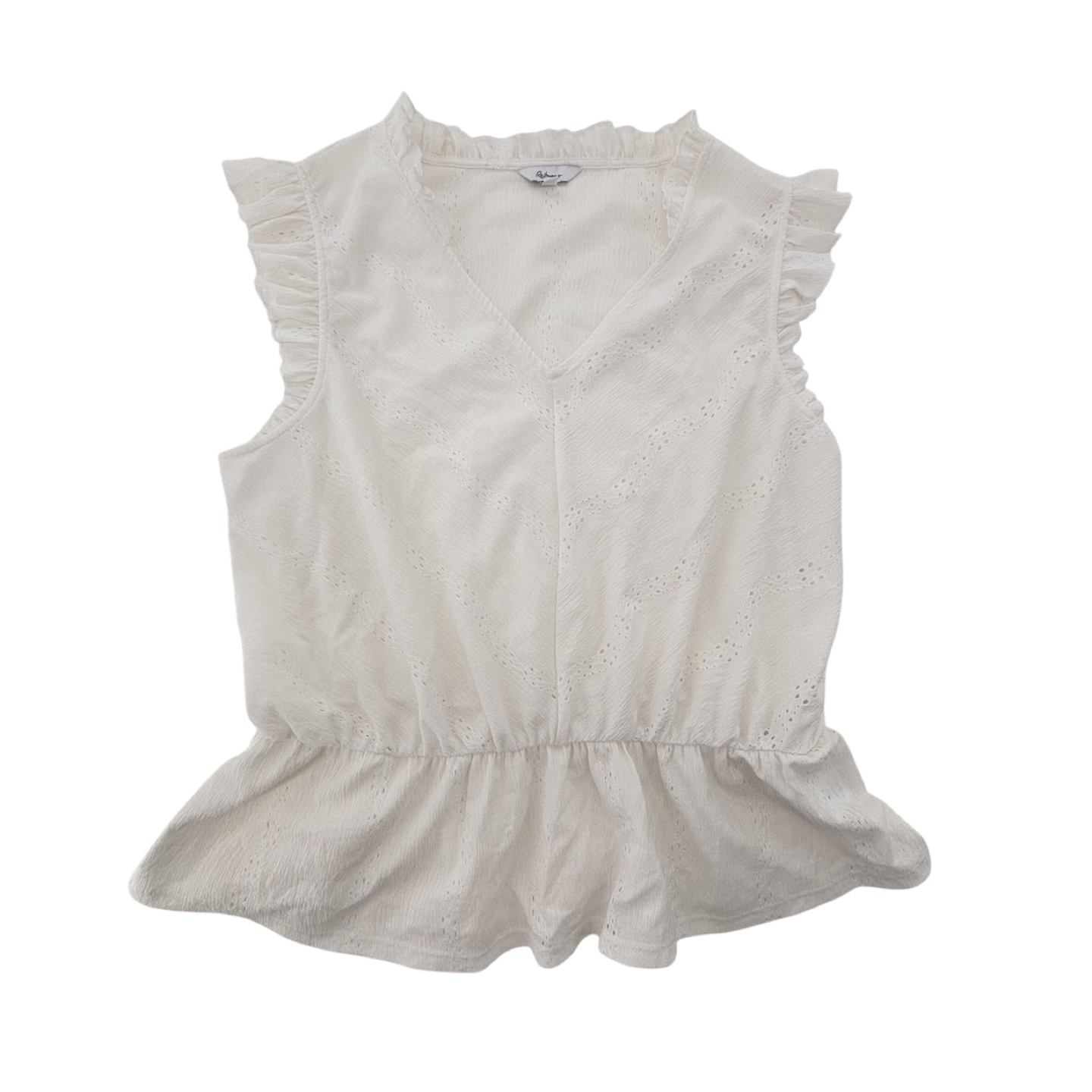 Reitmans Cap-Sleeve Ruffled  Peplum Tank in XL