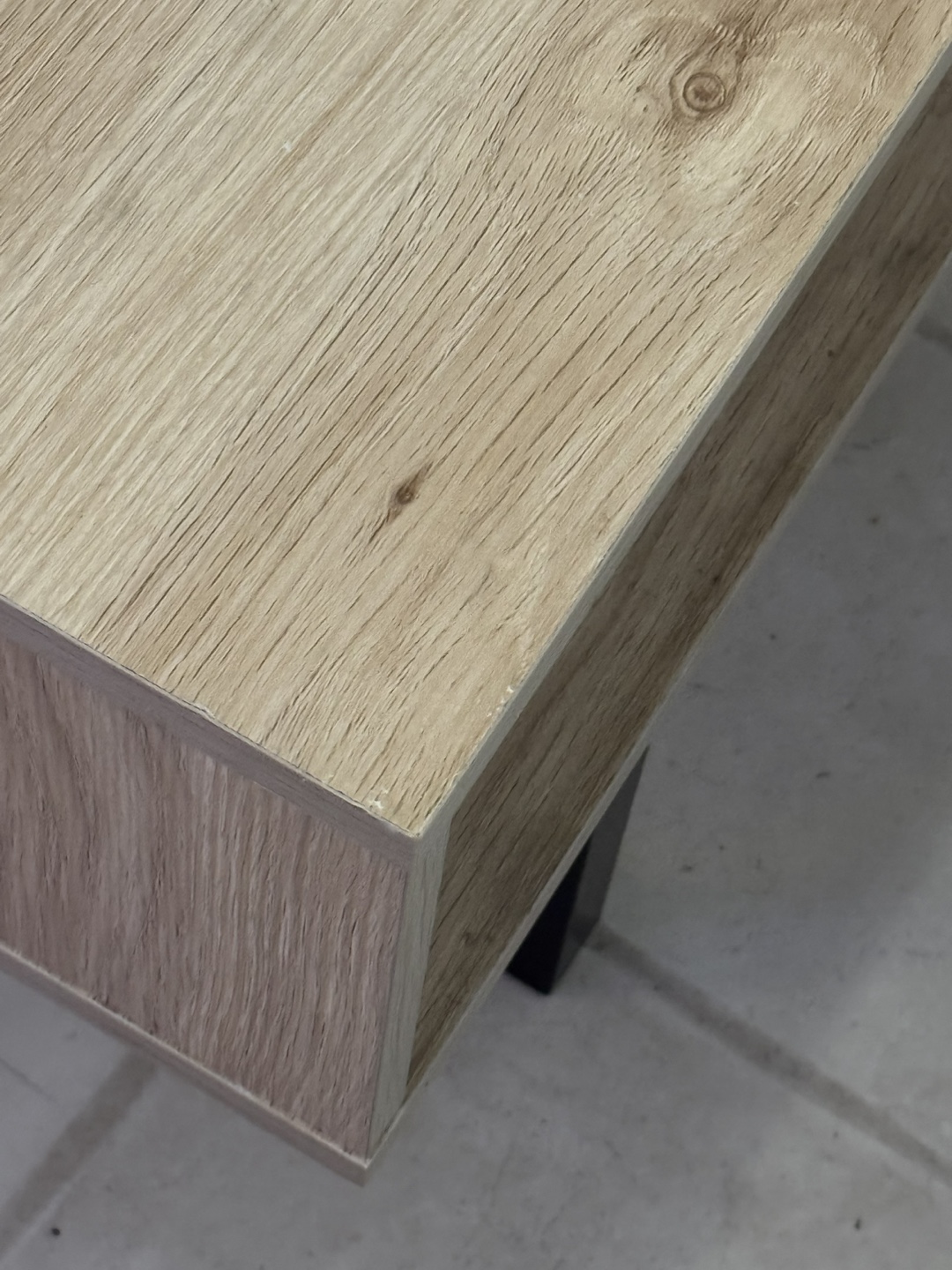 Wood Coffee Table with Black Metal Legs - photo 4