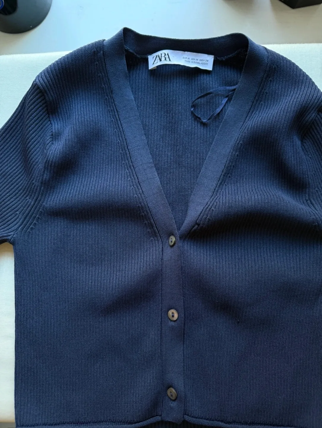 Zara Blue Cropped Cardigan image indicator(3)