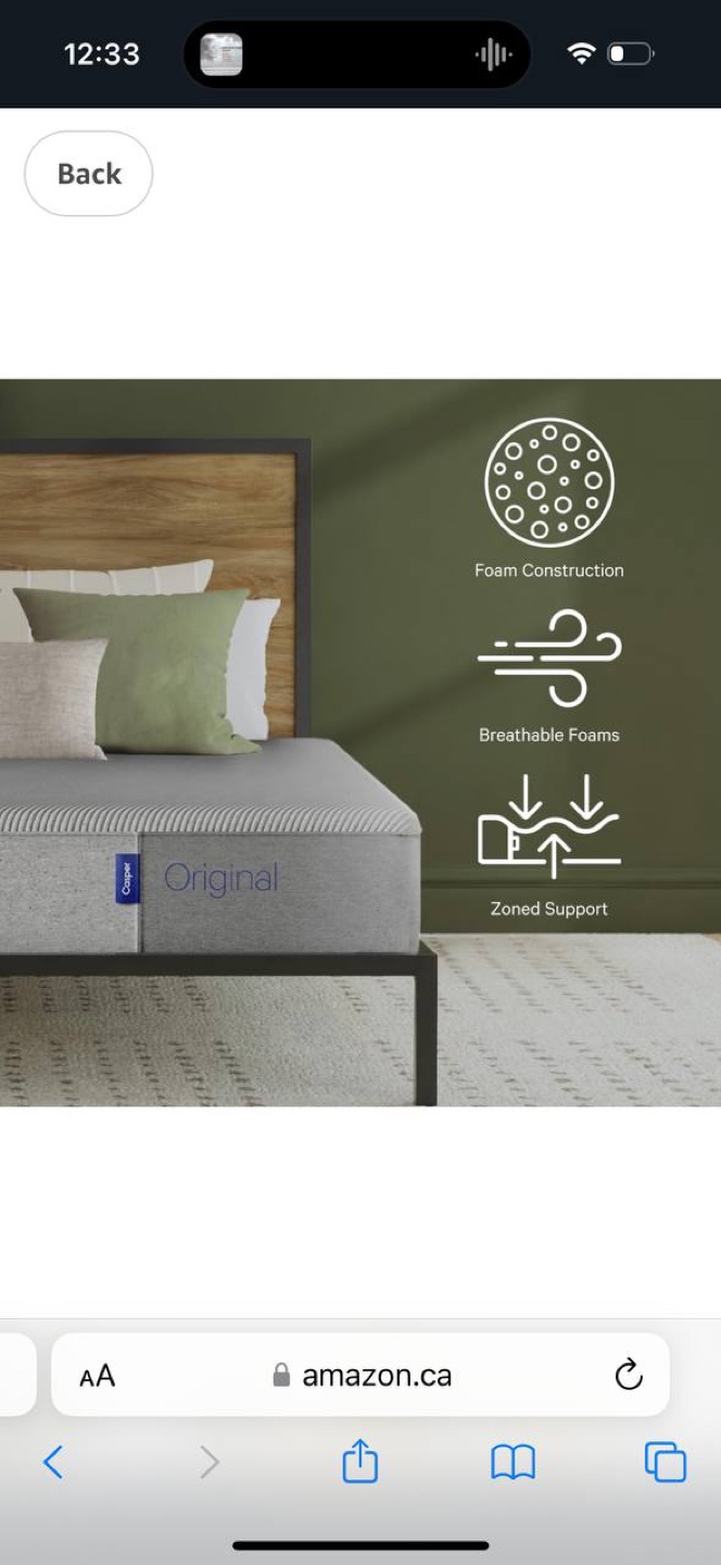 Queen bed frame foam mattress + mattress protector - photo 5