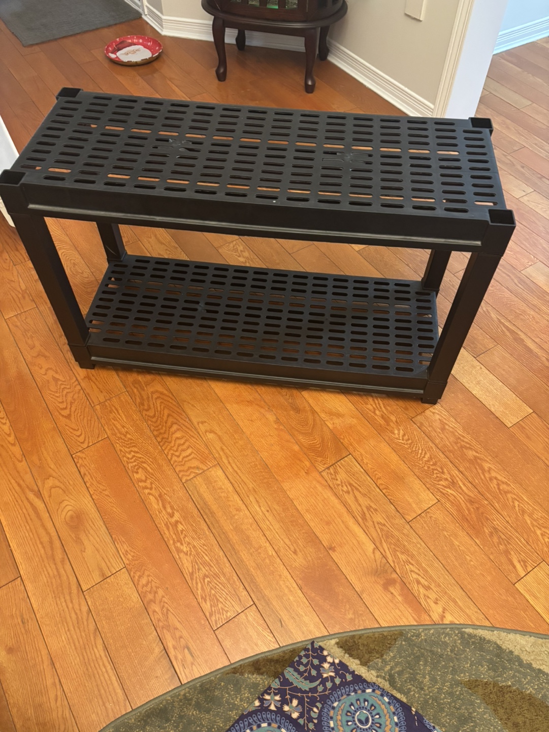Black Two-Tiered solid Storage Shelf - photo 2