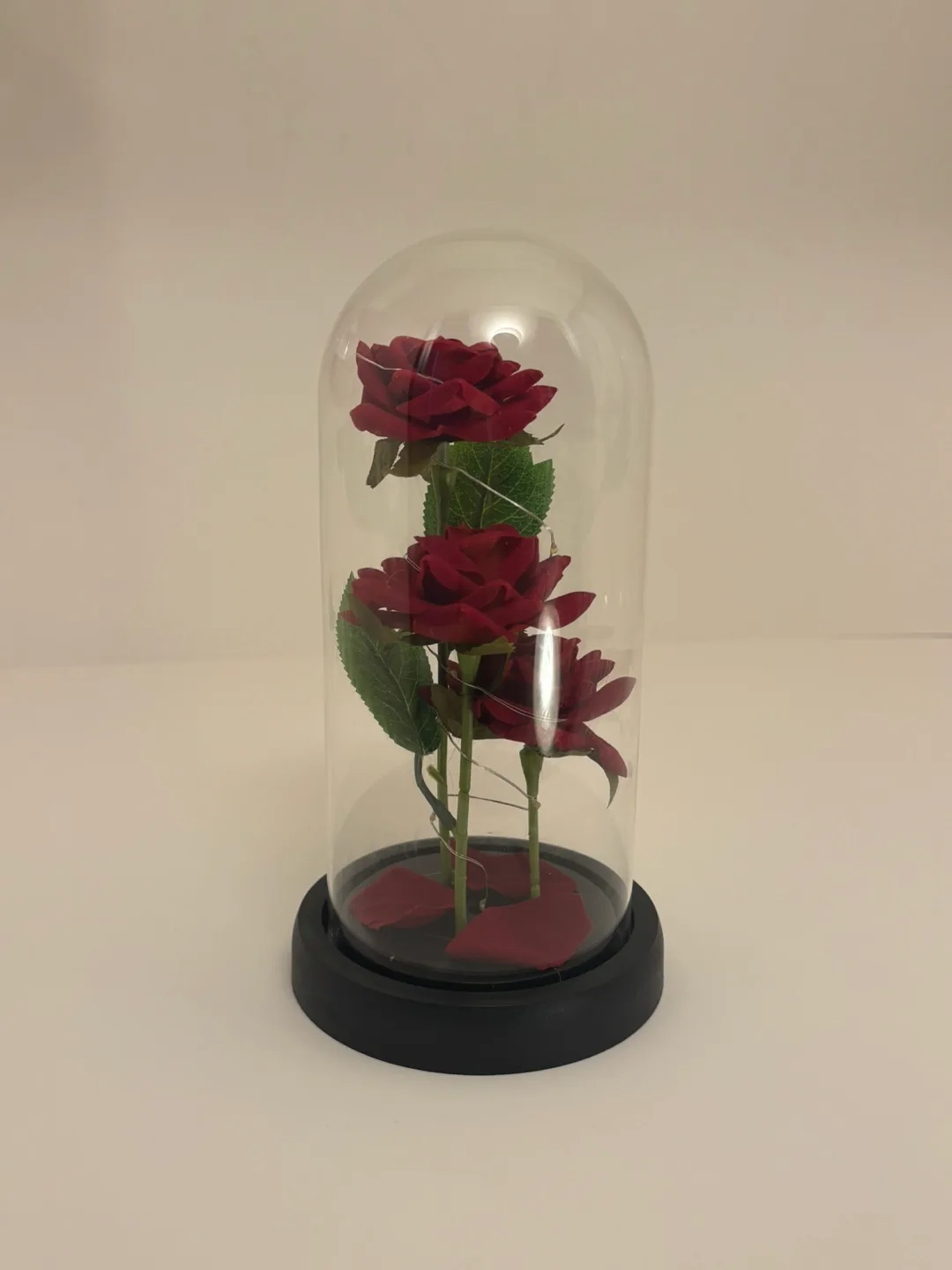 Valentines Enchanted Rose in Glass Dome with Lights image indicator(2)