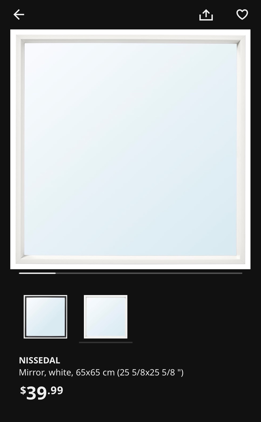IKEA NISSEDAL Mirror with Lights