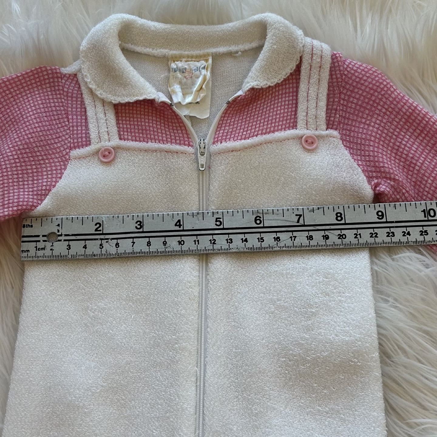 Tiny Tots Knitting Vintage 1982 Onesie Jumper Baby Size 9M - photo 4