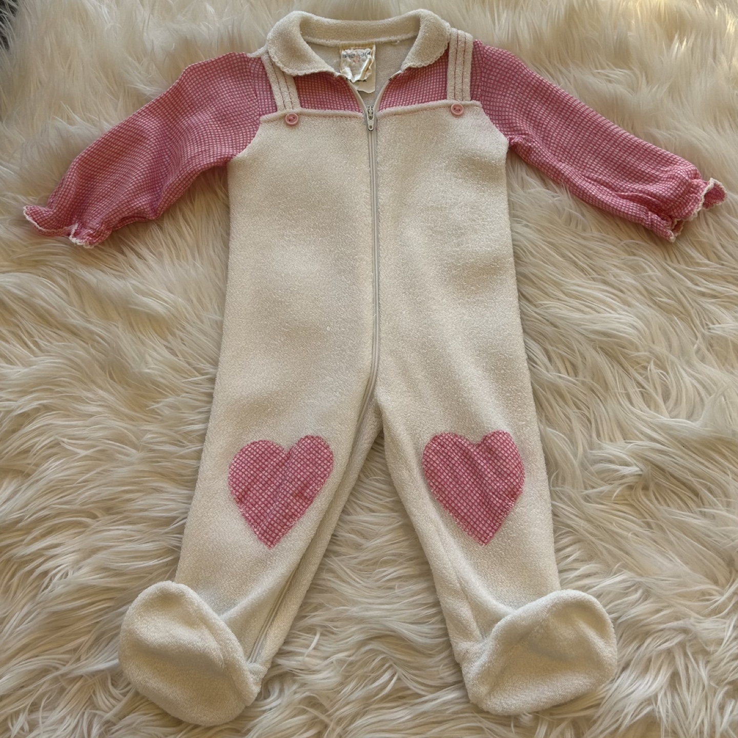 Tiny Tots Knitting Vintage 1982 Onesie Jumper Baby Size 9M