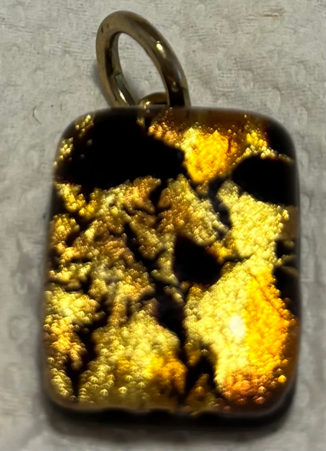 Gold and Black Murano Glass Pendant - Purchased in Italy image indicator(2)