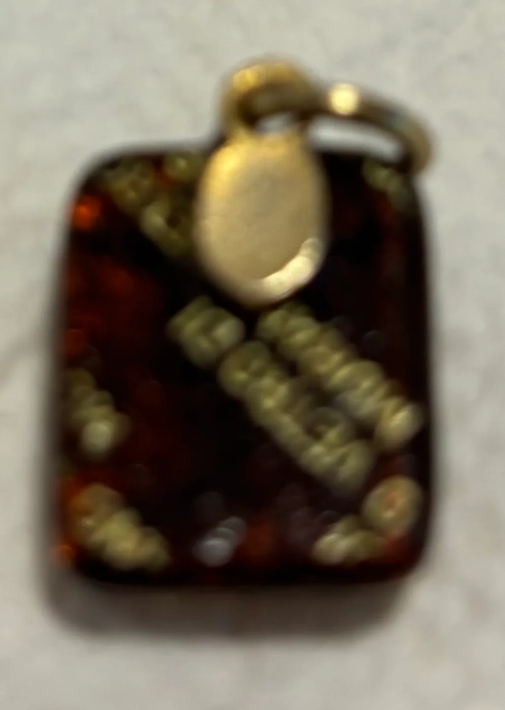 Gold and Black Murano Glass Pendant - Purchased in Italy image indicator(3)