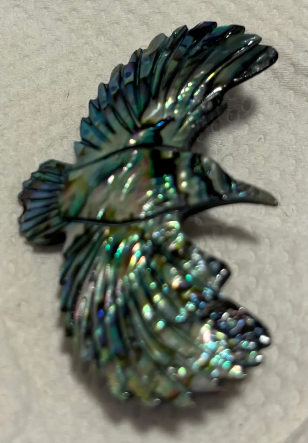 Abalone Shell Hummingbird Brooch image indicator(2)