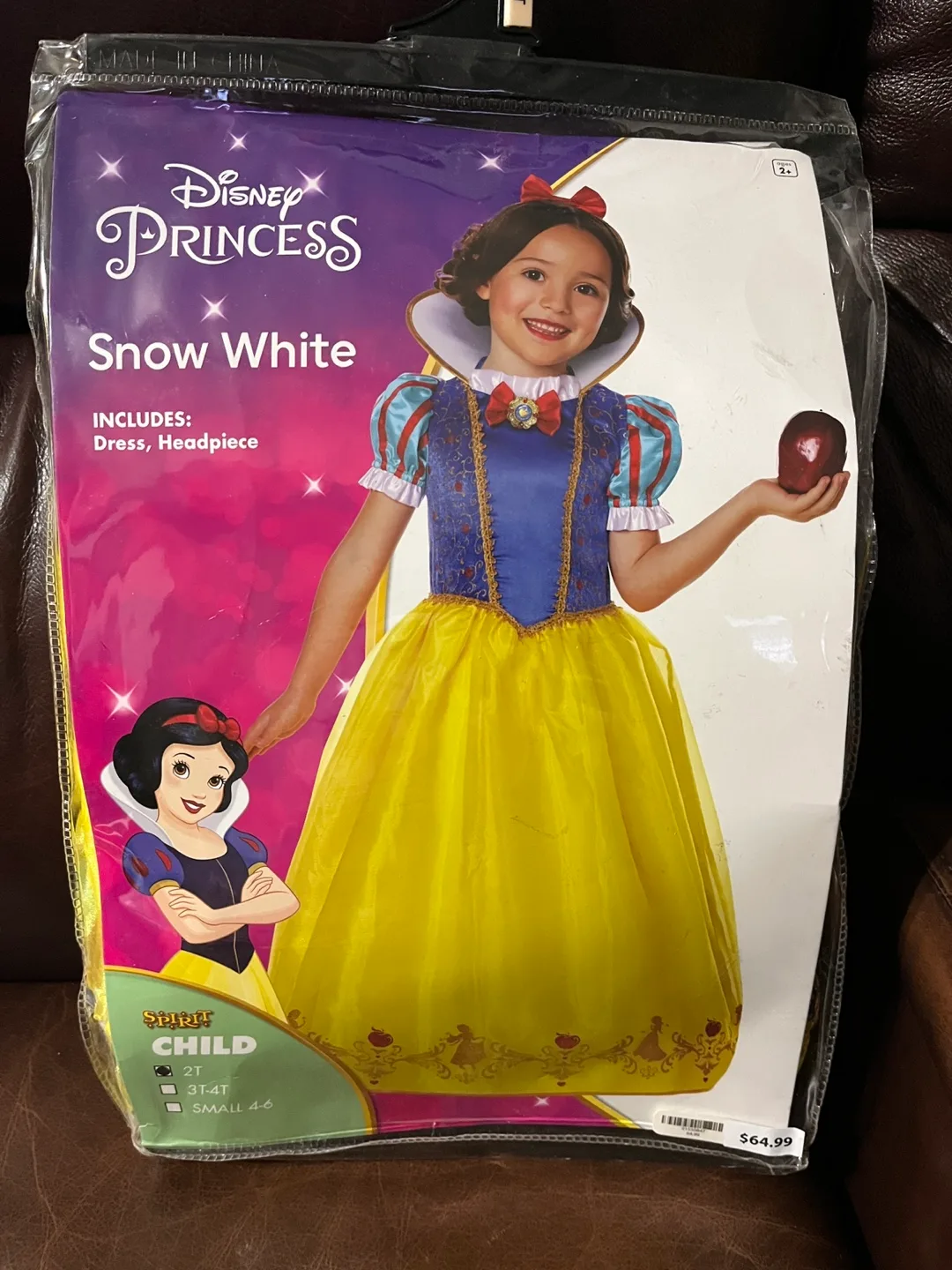 Disney Princess Snow White Dress & Headband Size 2T Brand New thumbnail