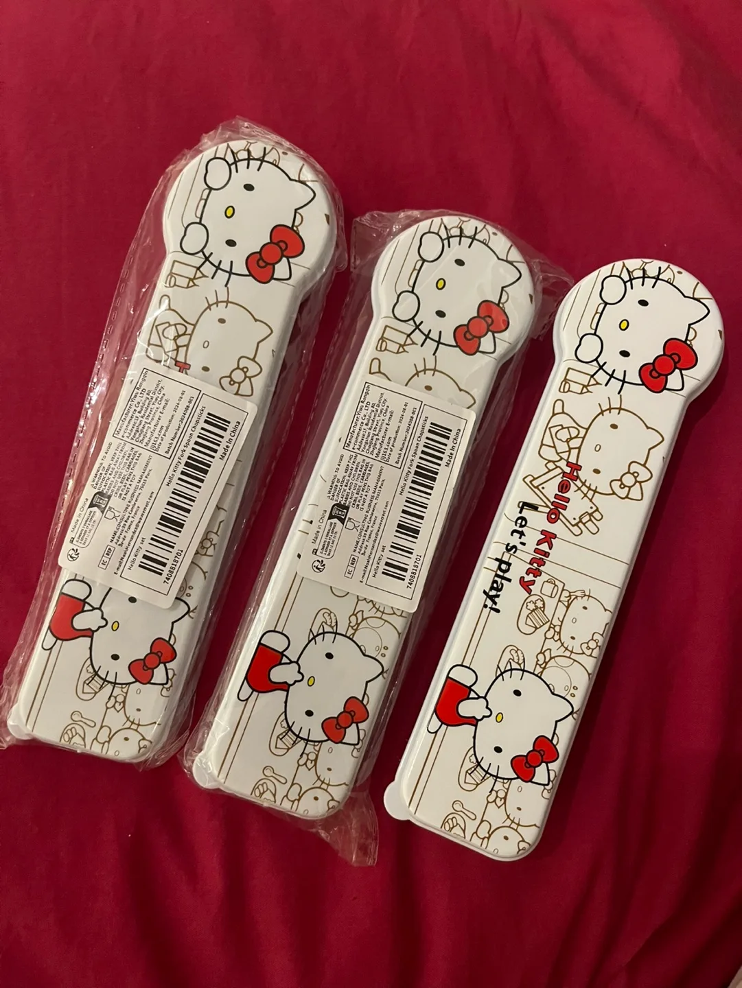 Hello Kitty Fork Spoon Chopsticks Set image indicator(3)
