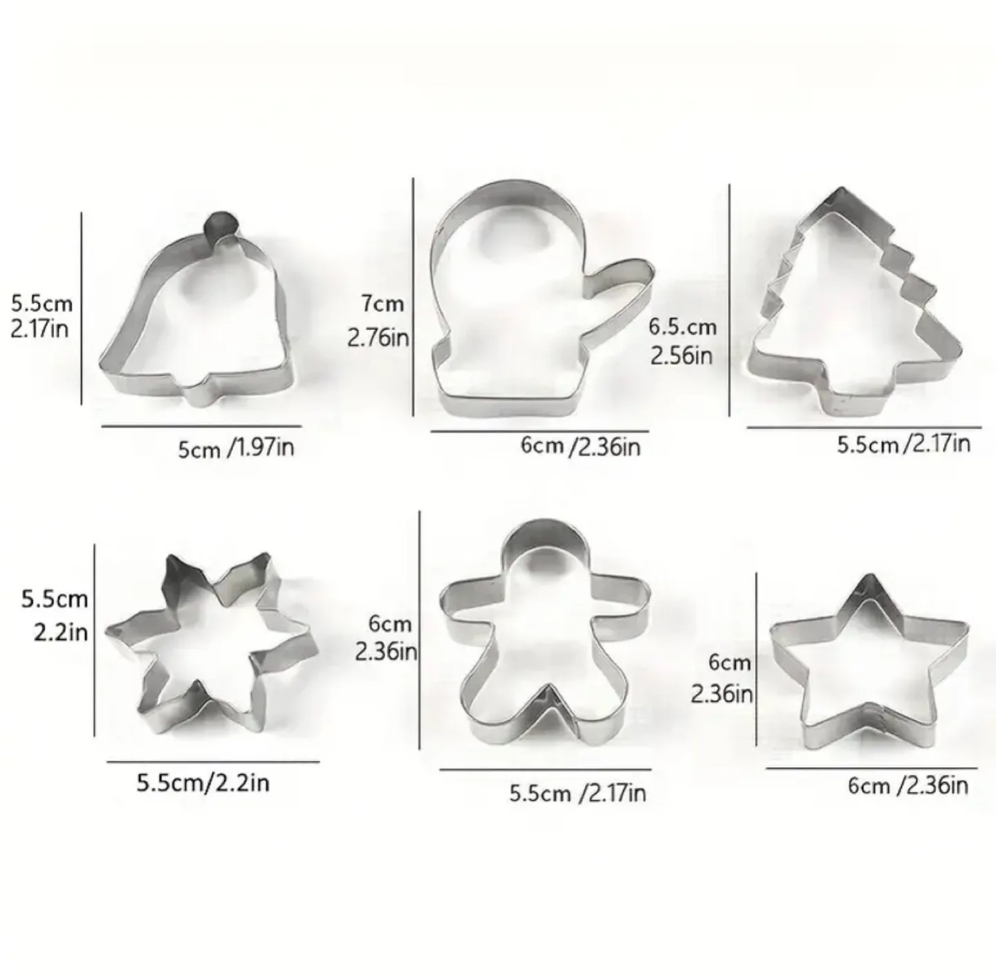 NEW Christmas Cookie Cutters - Set of 6 image indicator(3)