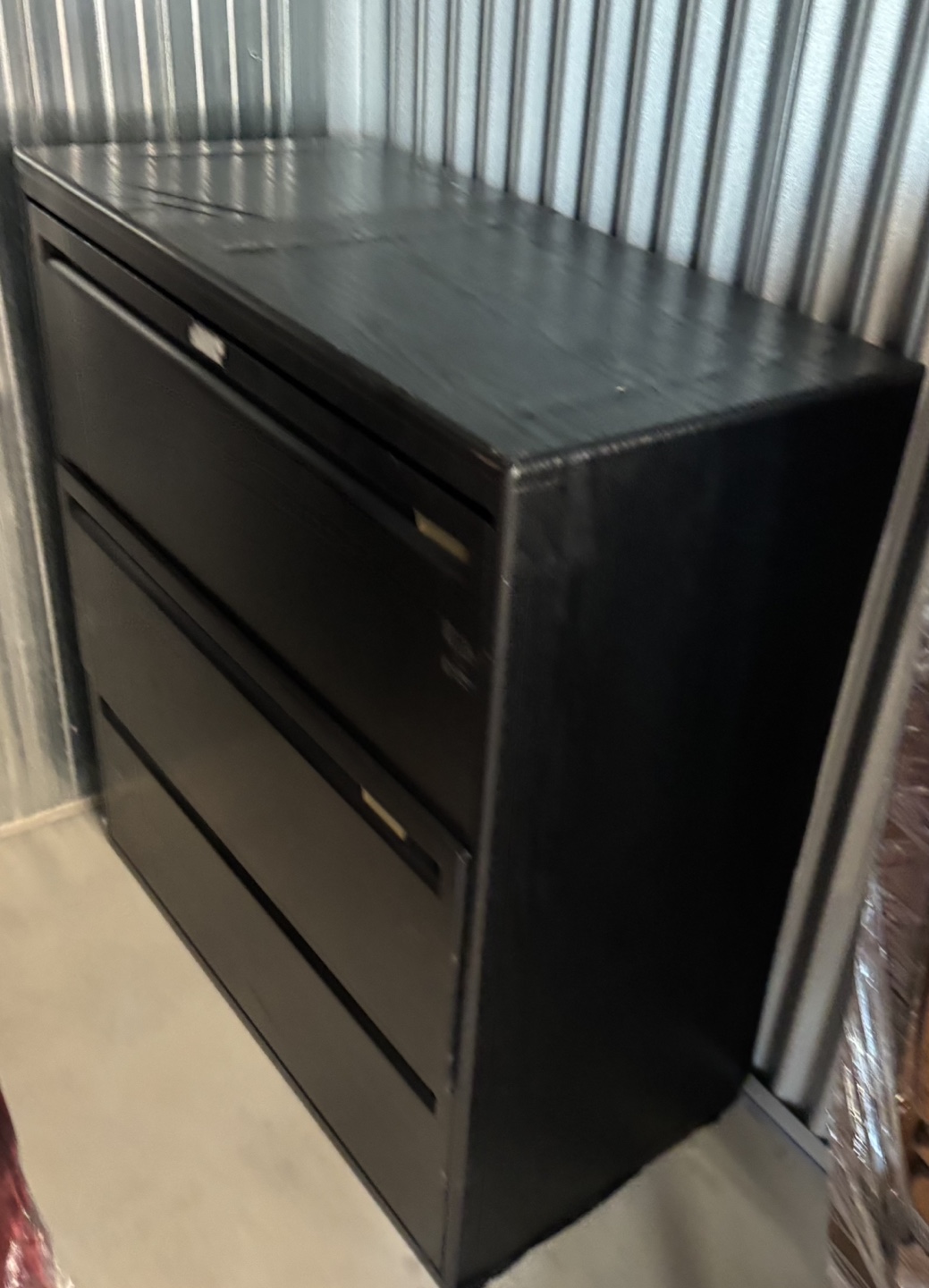 Black 3-Drawer Lateral File Cabinet