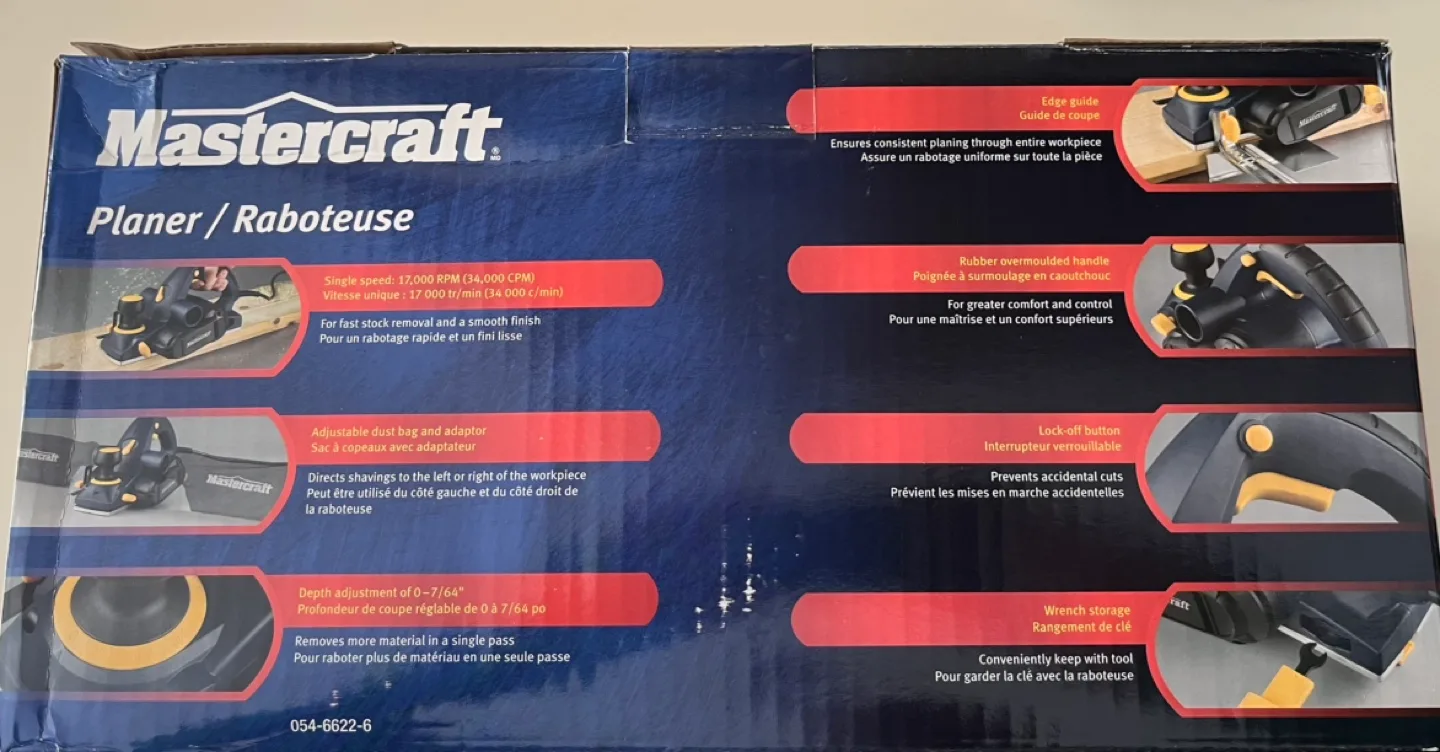 Mastercraft 6 A Planer, 3-1/4-﻿﻿Mastercraft 6 A Planer  BNIB image indicator(5)