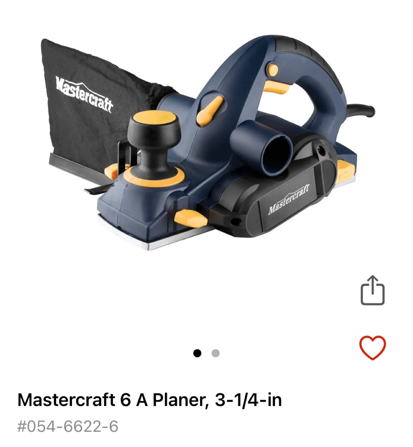 Mastercraft 6 A Planer, 3-1/4-﻿﻿Mastercraft 6 A Planer  BNIB image indicator(7)