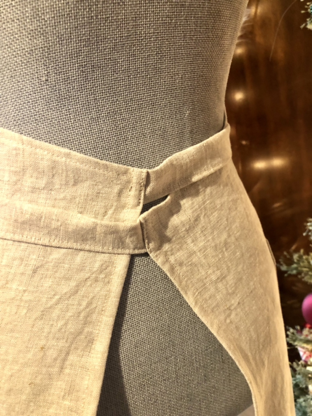 One-Of-A-Kind Linen Apron with Pocket - photo 4