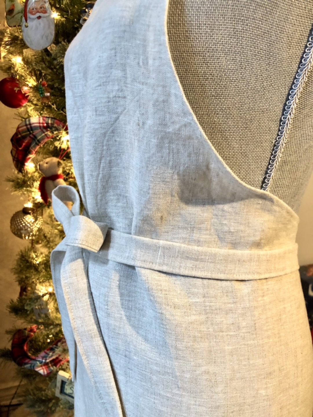 One-Of-A-Kind Linen Apron with Pocket - photo 2